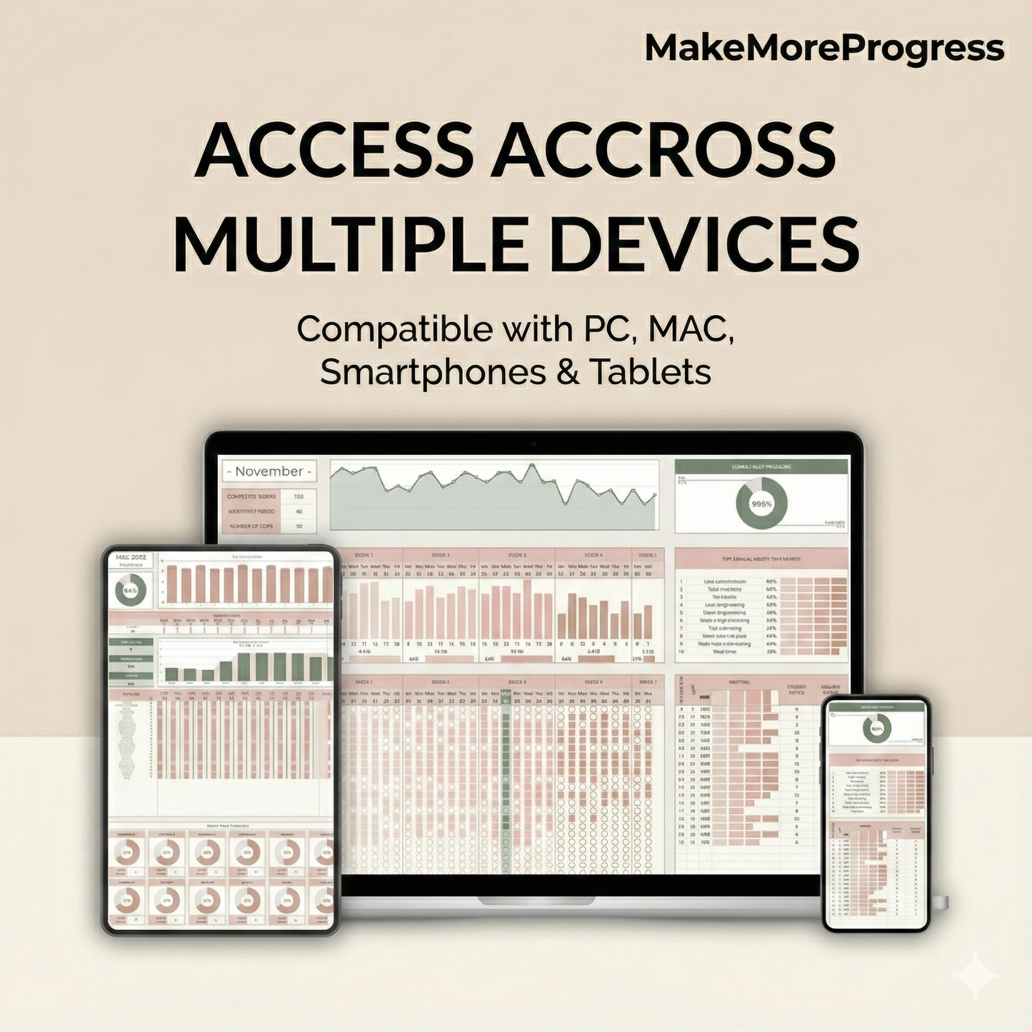Habit Tracker for Excel & Google Sheets